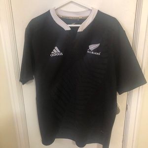 Adidas all blacks rugby jersey